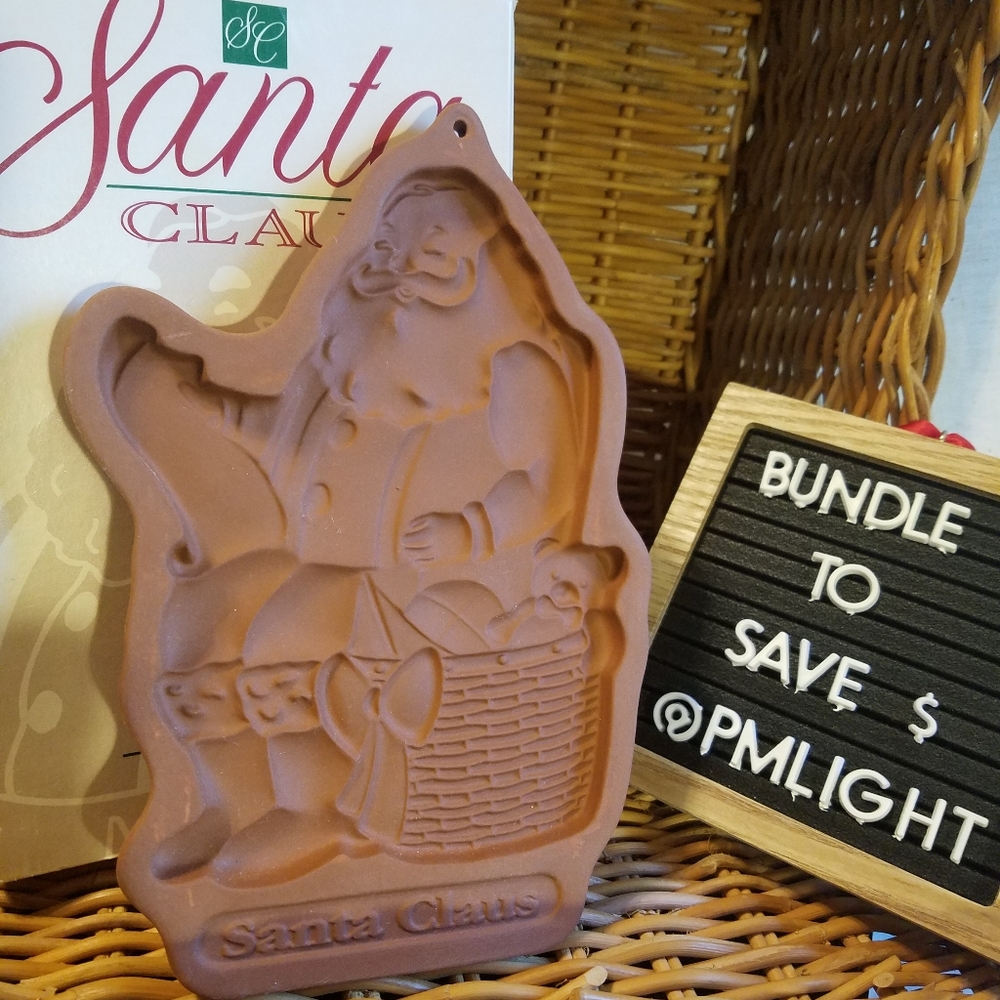Longaberger Pottery 1992 Santa Claus Cookie Mold